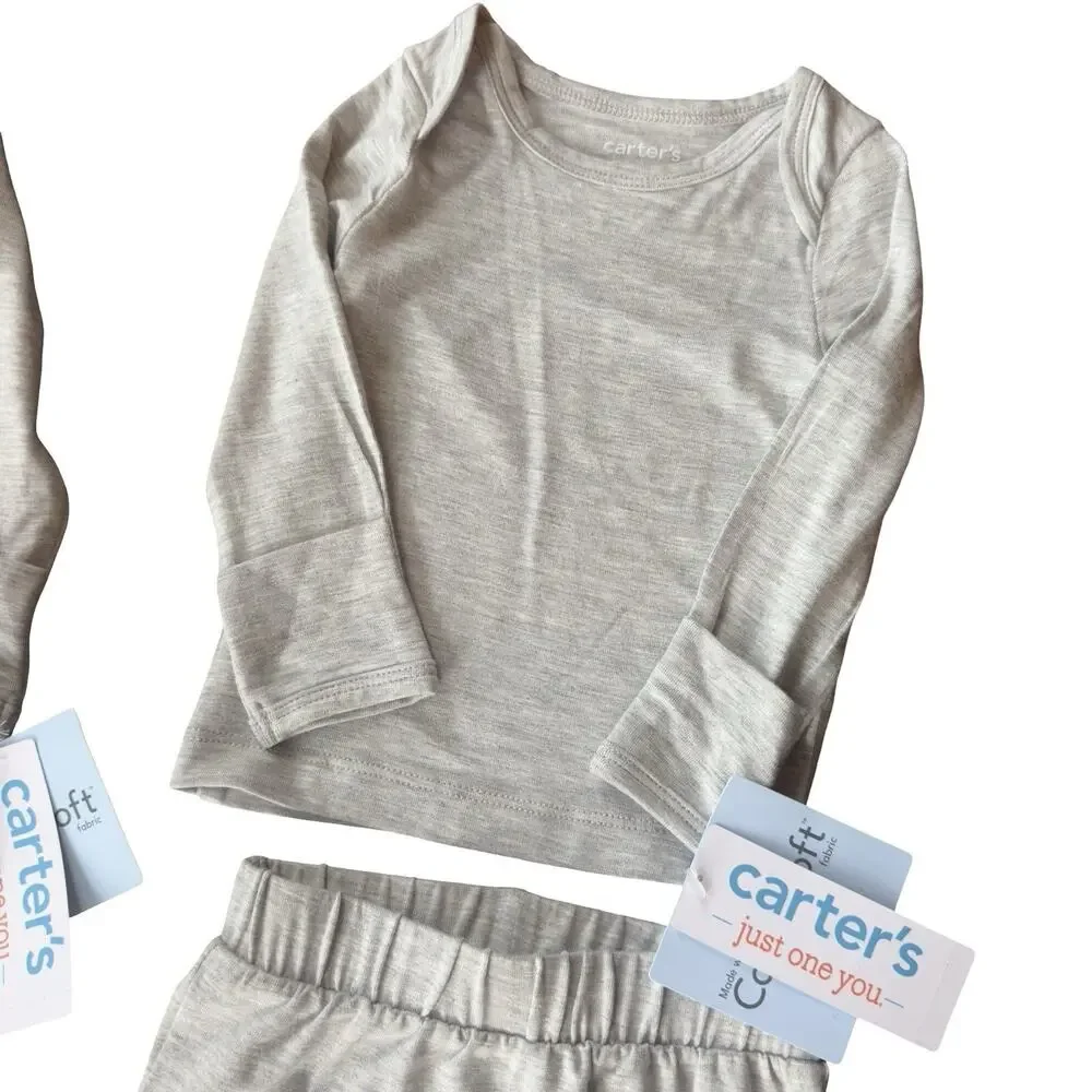 Carter’s Baby 2 Pack Outfit‎ Set Gray Long Sleeve Top Pants 3 Month NWT